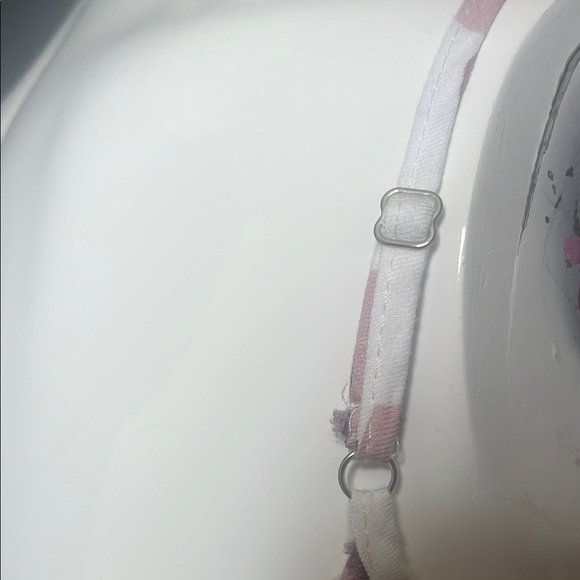 Brandy Melville Pink White Ruched Mini Dress - Picture 4 of 6